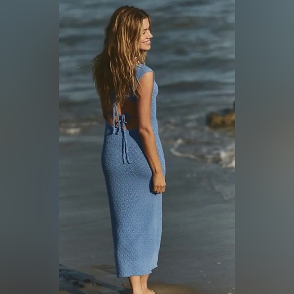 NWT FREE PEOPLE FREE EST SARAH MIDI DRESS BLACK - Picture 2 of 2